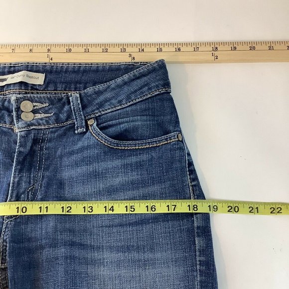 Levis Womens 529 Blue Jeans Size M Curvy Bootcut Mid Rise Stretch Denim 28x32 - Picture 7 of 10